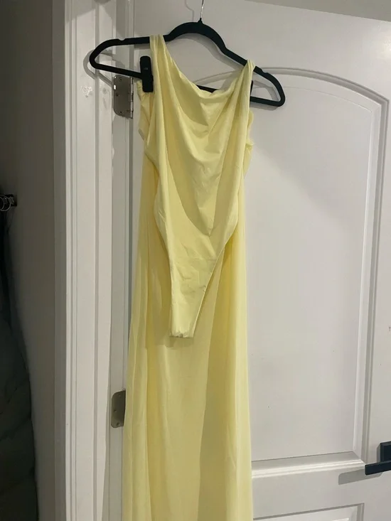 Rouge Swim High-Cut Yellow One-Piece Swimsuit (S) w/ Mesh skirt (XS)! NWT - Picture 5 of 7